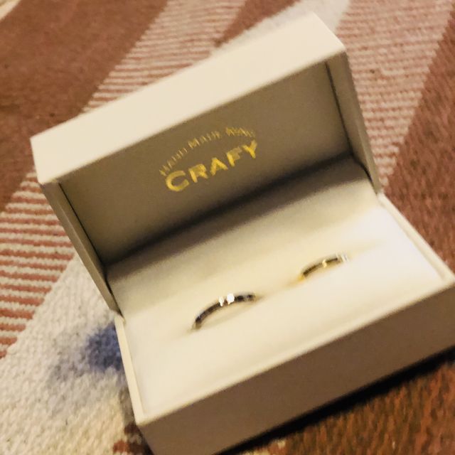 【CRAFY(クラフィ)の口コミ】 ゴールドが良かったのと、デザインも事前に決めていました。色々な形や素…