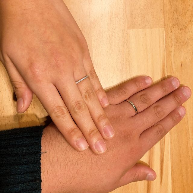 【銀座ダイヤモンドシライシの口コミ】 指輪のデザインは、主人はあまりこだわりがなかったのですが、私はずっと…