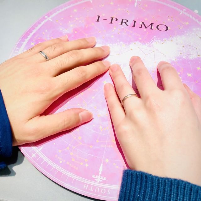 【アイプリモ(I-PRIMO)の口コミ】 私のものは上下のミル打ちがピンクゴールド、夫のものは全部プラチナにし…