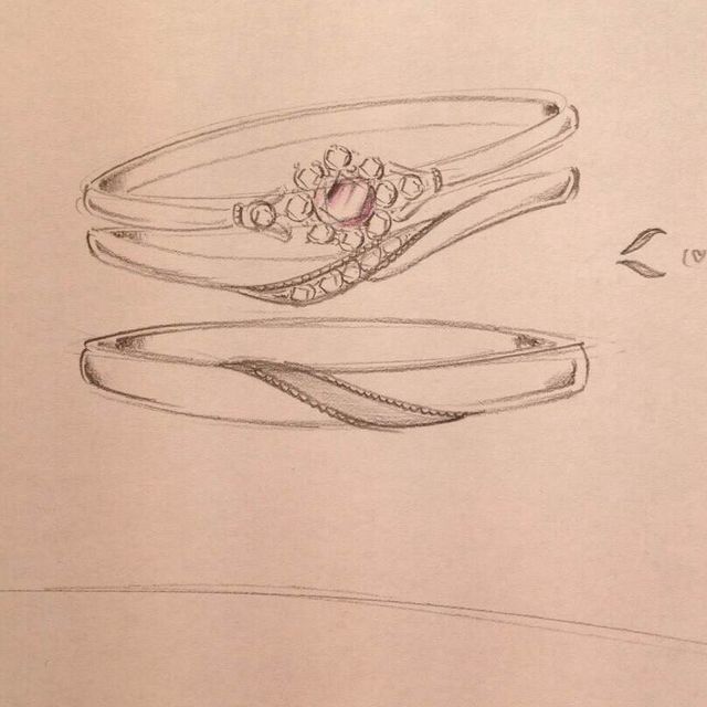 【LUCIE(ルシエ)の口コミ】 婚約指輪のデザイン。一粒ダイヤのプラチナの婚約指輪があまり好きではな…