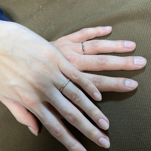 【Mariage ent(マリアージュエント)の口コミ】 ネットで見てて好きなデザインがあり、それを店舗に取り寄せしてくれて、…