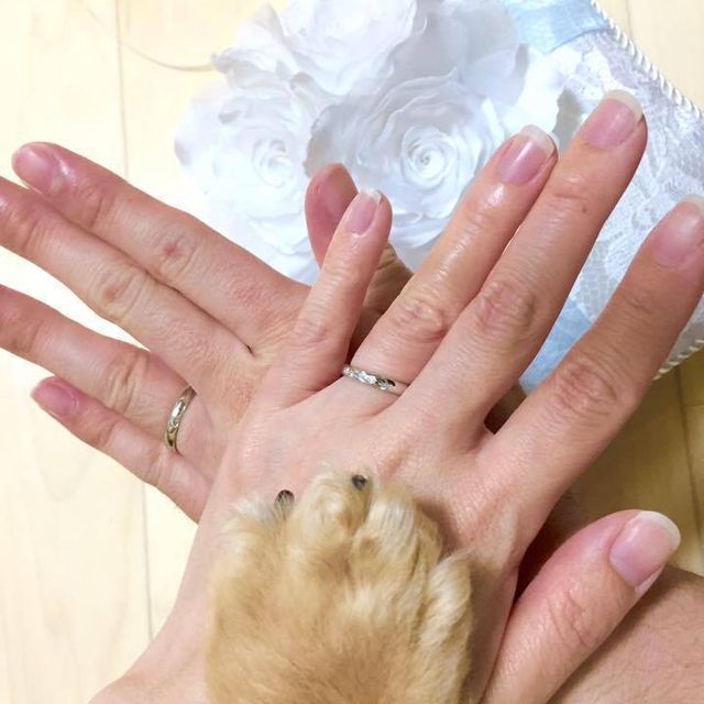 【4℃ BRIDAL(ヨンドシーブライダル)の口コミ】 交際時にペアで購入したものも4℃のものだったので、ブライダルもあると知…