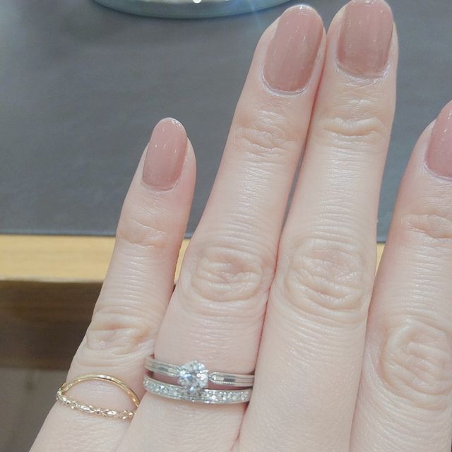 【TRECENTI(トレセンテ)の口コミ】 ミル打ちでクラシカルな印象がありダイヤもより目立つデザインで気に入り…