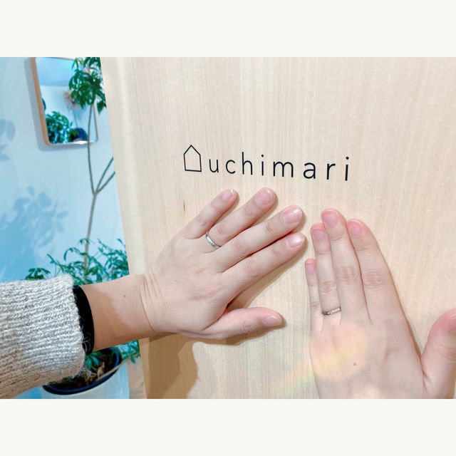 【uchimari(ウチマリ)の口コミ】 結婚指輪を手作り出来て、手書きの刻印が出来るところが決め手でした！指…