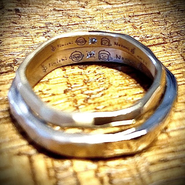 【uchimari(ウチマリ)の口コミ】 結婚指輪を手作り出来て、手書きの刻印が出来るところが決め手でした！指…