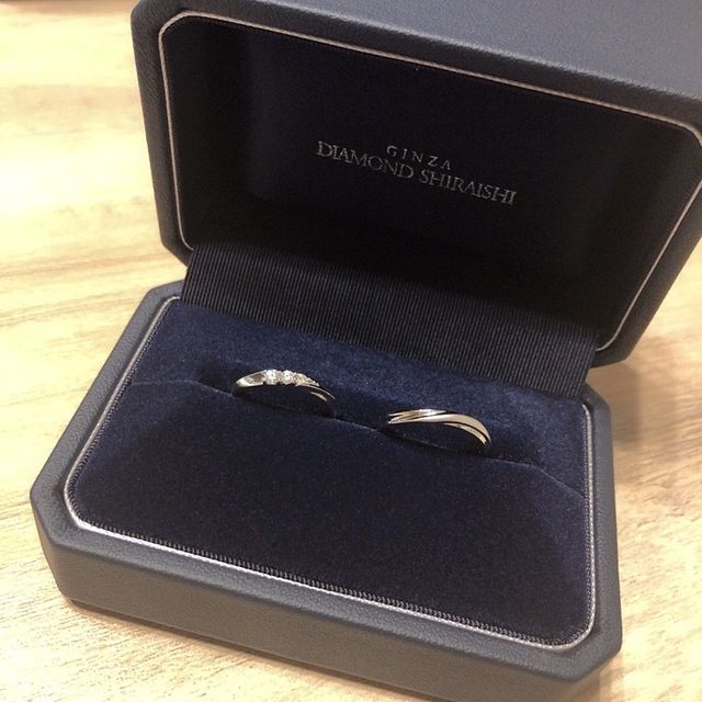 【銀座ダイヤモンドシライシの口コミ】 デザイン性もあるがペア感もあり、価格もちょうど良かったところが1番の決…