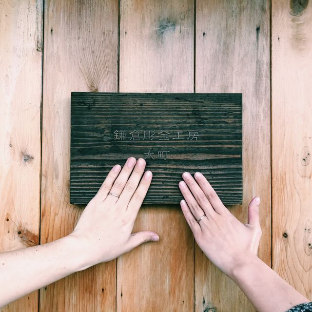 【鎌倉彫金工房の口コミ】 手作りで3時間ほど、素材やどういうデザインにするかも含めて、自分たちで…