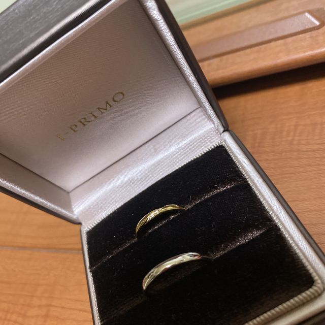 【アイプリモ(I-PRIMO)の口コミ】 シンプルなもの、私はゴールドがいいなーという事しか2人の希望がなかった…