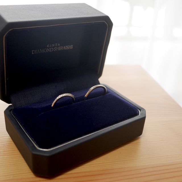 【銀座ダイヤモンドシライシの口コミ】 ネットの画像検索で気に入る結婚指輪のデザインを探してて、その時見つけ…