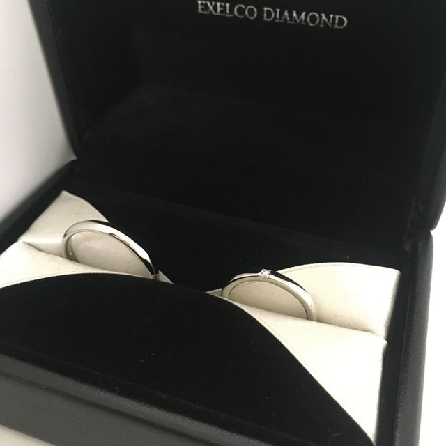 【エクセルコダイヤモンド(EXELCO DIAMOND)の口コミ】 指輪のデザインが決め手でした。歳を重ねても似合うシンプルなデザイン、…