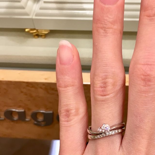 【Quand de Mariage(クワンドゥマリアージュ)の口コミ】 リングデザインは300種類あるとのことで、自由にセミオーダー出来る点がい…