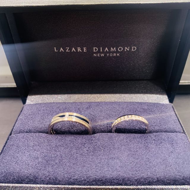 【ラザール ダイヤモンド(LAZARE DIAMOND)の口コミ】 男性の結婚指輪がデザイン性があるものをポイントに探してました。ニュー…