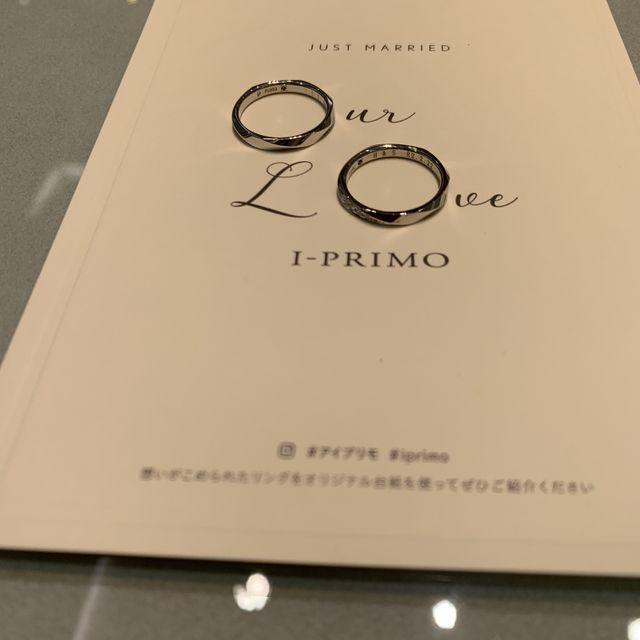 【アイプリモ(I-PRIMO)の口コミ】 2人のこだわりが強く中々良い指輪が見つかりませんでしたが、アイプリモの…