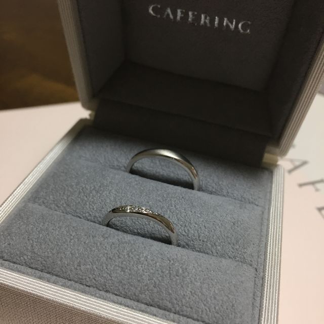 【CAFERING(カフェリング)の口コミ】 色々なブランドの指輪を試着させてもらった中で、つけ心地が一番良かった…