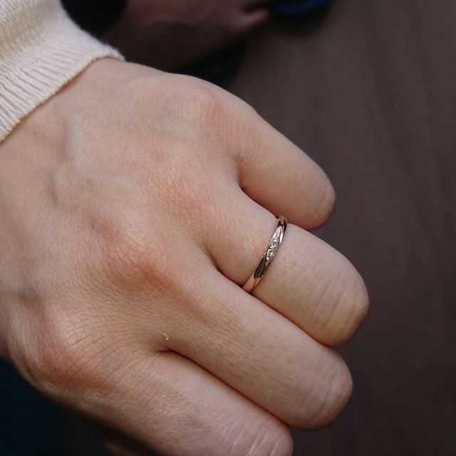 【アイプリモ(I-PRIMO)の口コミ】 金属アレルギーのため、プラチナではなく18金 ピンクゴールドで選びました…