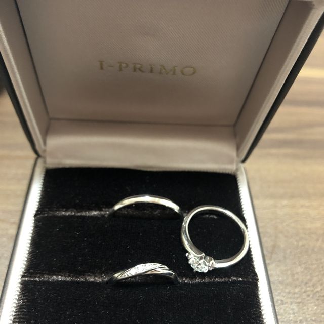 【アイプリモ(I-PRIMO)の口コミ】 婚約指輪と結婚指輪の重ね付けを希望しており、その中でフィッティングを…