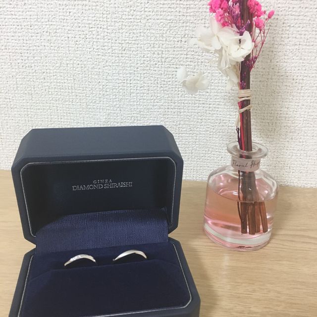 【銀座ダイヤモンドシライシの口コミ】 付き合っていた時から着けていたペアリングのデザインが気に入っていたの…