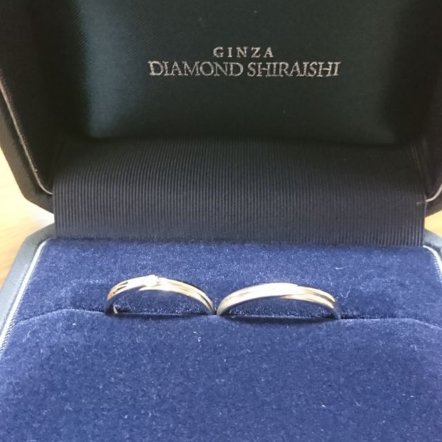 【銀座ダイヤモンドシライシの口コミ】 つけている際にあまりキラキラしすぎないよう、ダイヤモンドは１箇所にし…