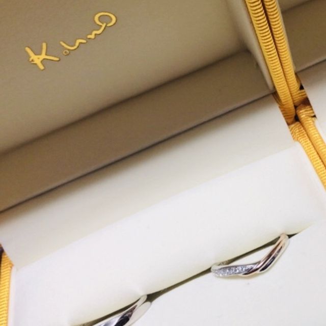 【ケイウノ ブライダル(K.UNO BRIDAL)の口コミ】 ペア売りの結婚指輪で私も旦那もなかなかこれだ！と自分達の気に入るもの…
