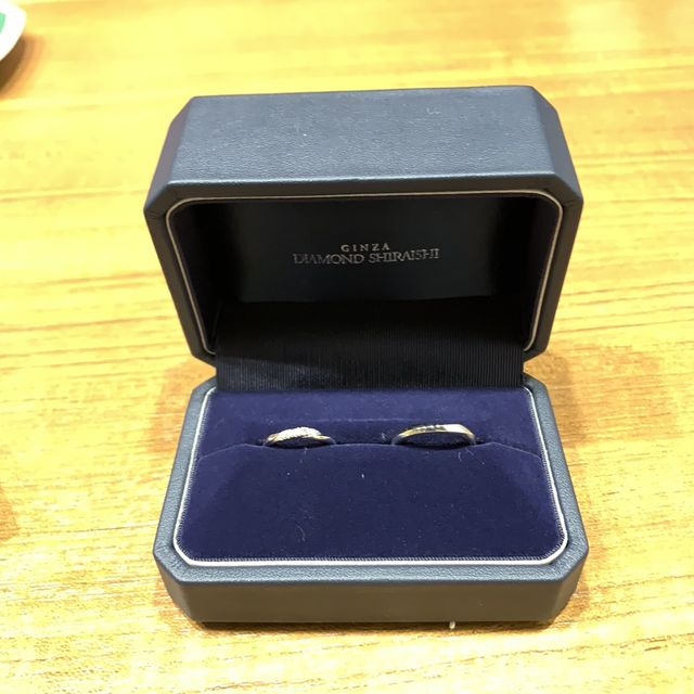 【銀座ダイヤモンドシライシの口コミ】 もともとウェーブのデザインでかつダイヤがついているものがいいと思って…