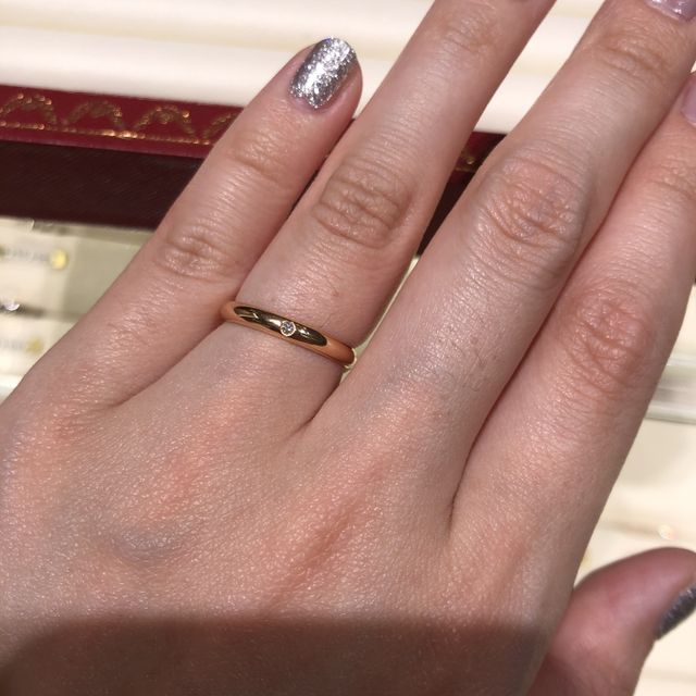 【カルティエ(Cartier)の口コミ】 ピンクゴールドがファッショナブルでおしゃれな雰囲気があり、一つのダイ…