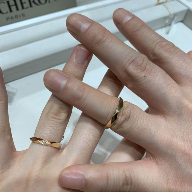 【ブシュロン(BOUCHERON)の口コミ】 指輪のデザインは結婚指輪として、変わったデザインがいいと思う人にもぴ…