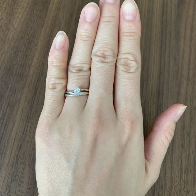【俄(にわか)の口コミ】 結婚指輪（雪佳景）はゴールドの指輪を探しており、しかしプラチナリング…