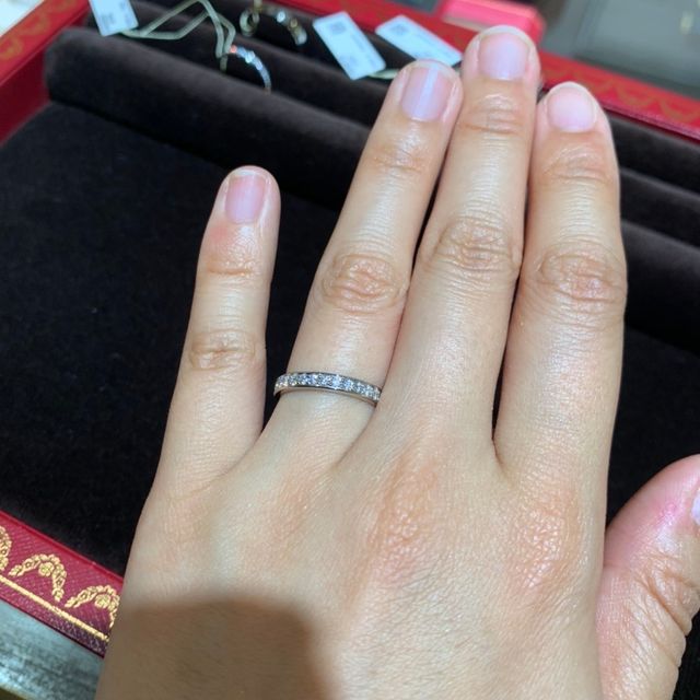 【カルティエ(Cartier)の口コミ】 1895のシンプルなものと1895のハーフエタニティの指輪を試着させていただ…