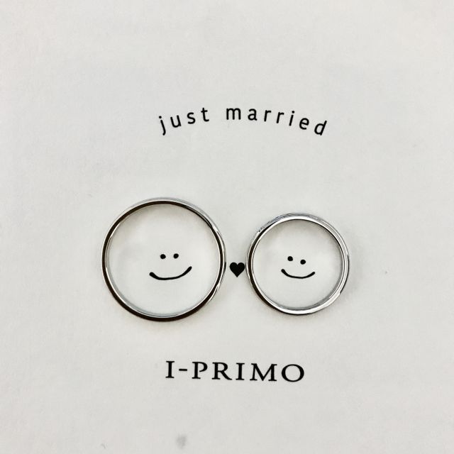 【アイプリモ(I-PRIMO)の口コミ】 指輪のデザイン。2つの指輪を重ねると、模様のラインがつながり、2人で寄…