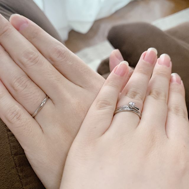 【1122 iifuufu bridal(いい夫婦ブライダル)の口コミ】 指輪がもともと職業などもあり、目立たなくシンプルで使えたらいいなと思…