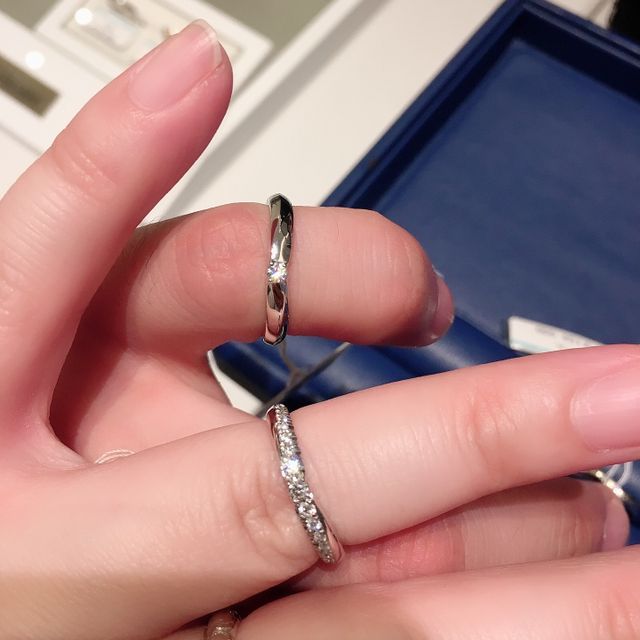 【銀座ダイヤモンドシライシの口コミ】 結婚指輪だから、シンプルが一番かな…という固定概念を覆してくだ…