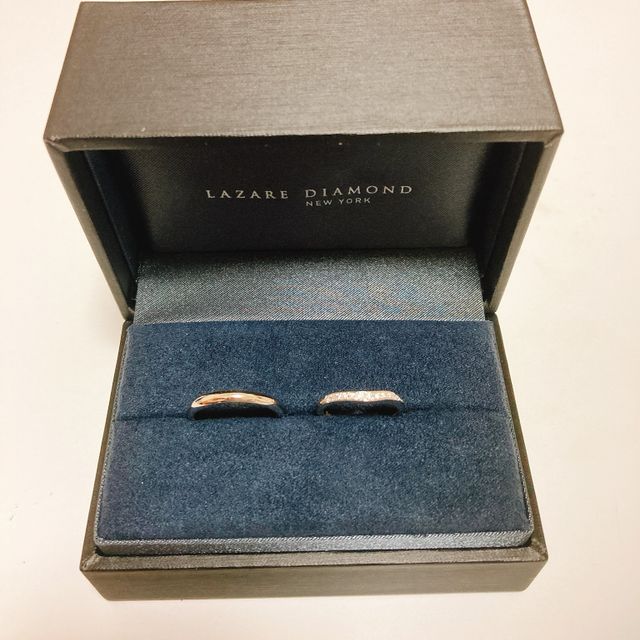 【ラザール ダイヤモンド(LAZARE DIAMOND)の口コミ】 男性　キャナル　プラチナ950 ストレートのものにしました。プラチナの艶…