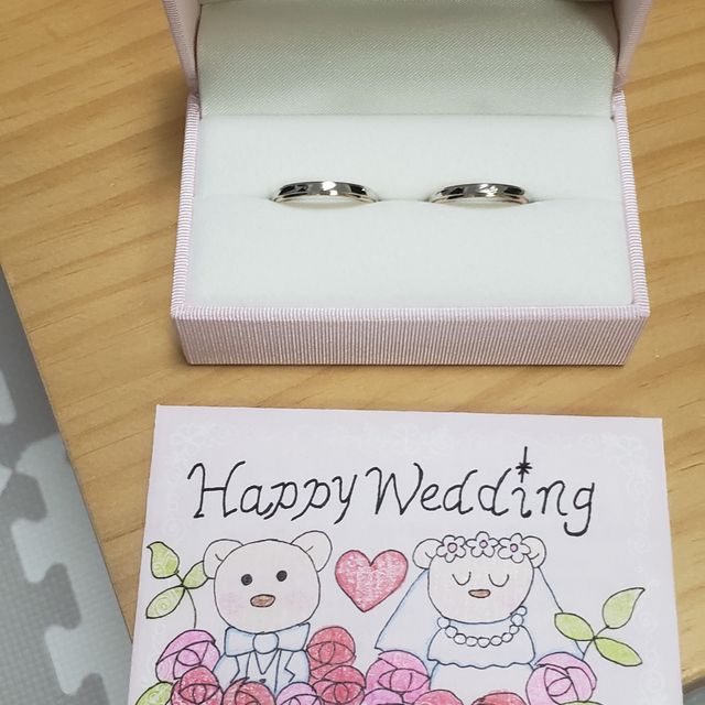 【Petit Marie(プチマリエ)の口コミ】 他にも色々と見ましたが、予算が10万円の中で、プラチナとピンクゴールド…