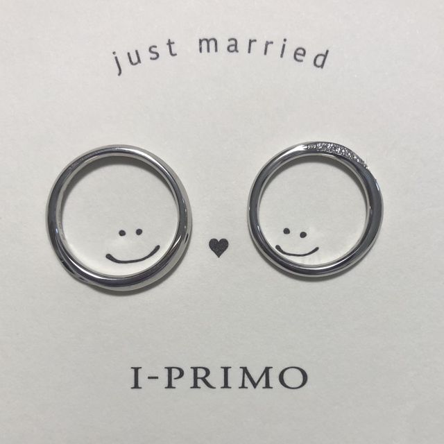【アイプリモ(I-PRIMO)の口コミ】 これが良い！と選んだ指輪のデザインが旦那も私も同じペアの指輪だった事…