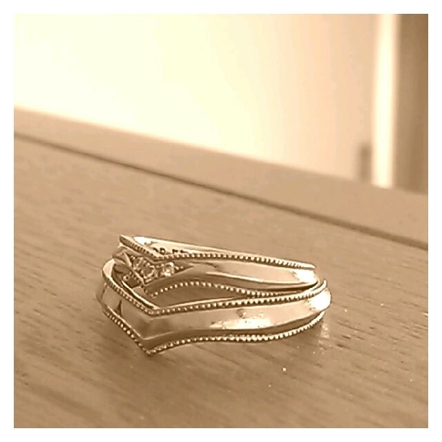 【ケイウノ ブライダル(K.UNO BRIDAL)の口コミ】 世界でたった二つの自分たちだけのオリジナルの指輪を作ることができたこ…