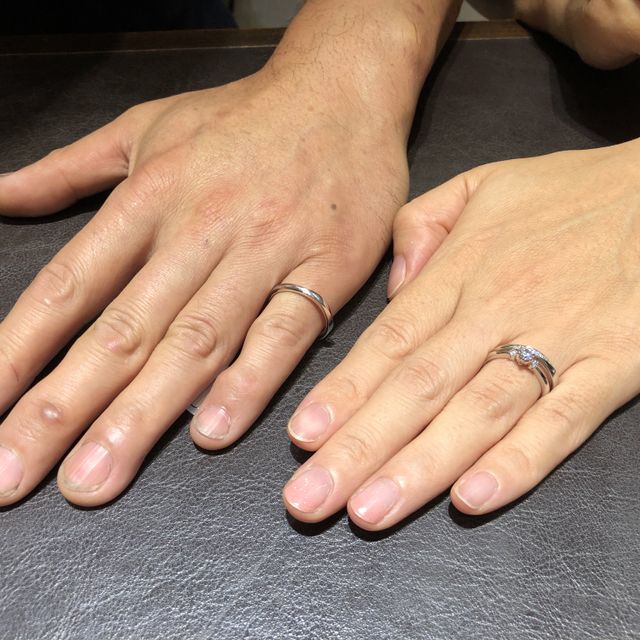 【TRECENTI(トレセンテ)の口コミ】 エンゲージリング、マリッジリングの両方を購入しました。形がたくさんあ…