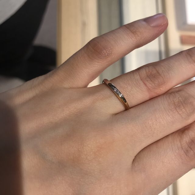 【BIJOUPIKO(ビジュピコ)の口コミ】 指輪のデザインは、コンビネーションタイプでプラチナとピンクゴールドが…