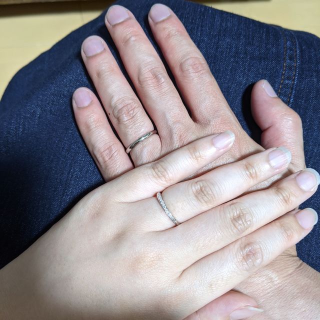 【銀座ダイヤモンドシライシの口コミ】 ネットで調べていた時は、好みのデザインではないと思っていたが、お店で…