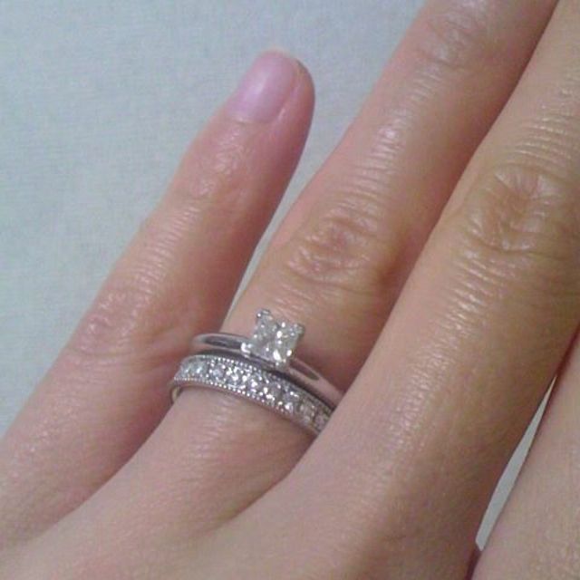 【ティファニー(Tiffany & Co.)の口コミ】 やはり結婚指輪はTiffanyカットじゃないとと思っていて、彼も私が気に入っ…