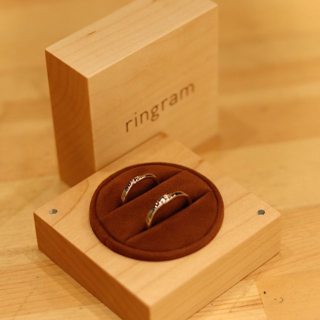 【ringram(リングラム)の口コミ】 結婚指輪は手作りにしたいという二人の意見が合い、家からも近いリングラ…