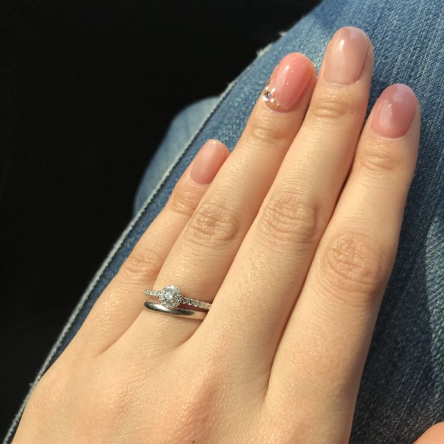 【ヴァンドーム青山(VENDOME AOYAMA)の口コミ】 結婚指輪をシンプルにしたので、パヴェタイプ、ハーフエタニティのリング…