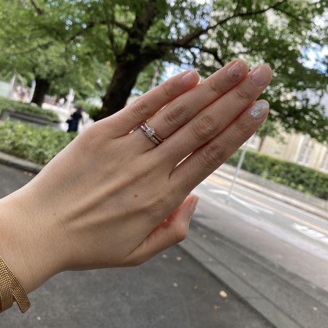 【エクセルコダイヤモンド(EXELCO DIAMOND)の口コミ】 結婚指輪のデザインはシンプルなものと決めていたので、どのブランドにす…