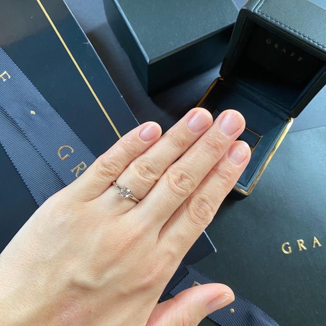 【グラフ(GRAFF)の口コミ】 ラウンドブリリアンカット・0.5ct over・四つ爪・プラチナ・シンプルなソ…