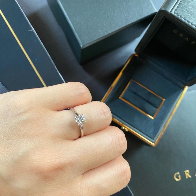【グラフ(GRAFF)の口コミ】 ラウンドブリリアンカット・0.5ct over・四つ爪・プラチナ・シンプルなソ…