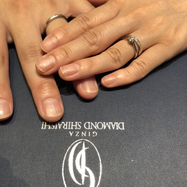 【銀座ダイヤモンドシライシの口コミ】 仕事柄はめることができないため普段つけするときにキラキラと輝いていた…