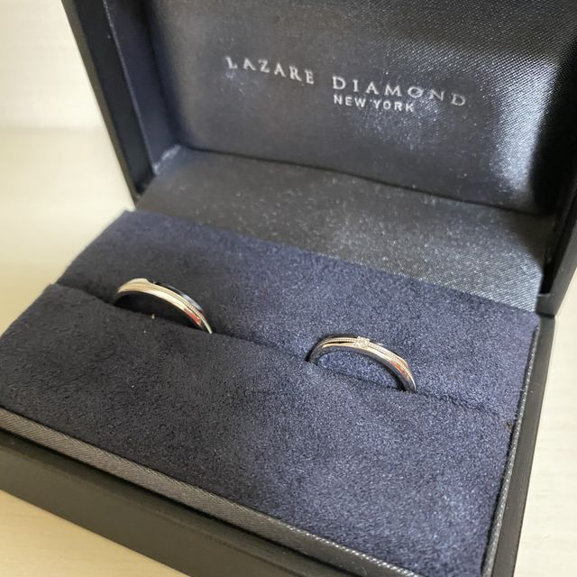 【ラザール ダイヤモンド(LAZARE DIAMOND)の口コミ】 婚約指輪と違い、結婚指輪はデザイン性に乏しいものしかなく面白味がない…