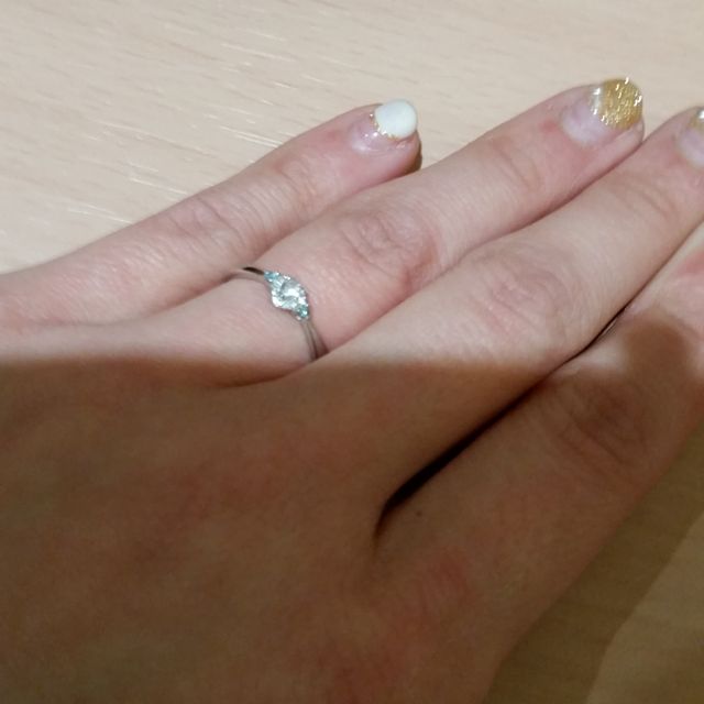 【VERITE(ベリテ)の口コミ】 こちらは最終的には主人が選んでくれた物ですが、私がハートシェイプのカ…