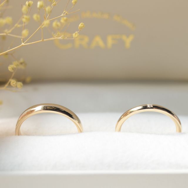 【CRAFY(クラフィ)の口コミ】 お互いにシンプルなデザインと素材が希望でした。
自分好み、尚且つ手作り…