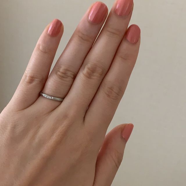 【アイプリモ(I-PRIMO)の口コミ】 主人の指輪が真ん中をオーダーメイドで艶消しできるということでこちらに…