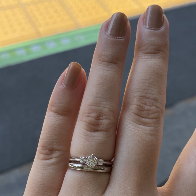 【MIKIMOTO(ミキモト)の口コミ】 ダイヤ無しのシンプルなものを探してたところ、MIKIMOTOさんのミル打ちの…